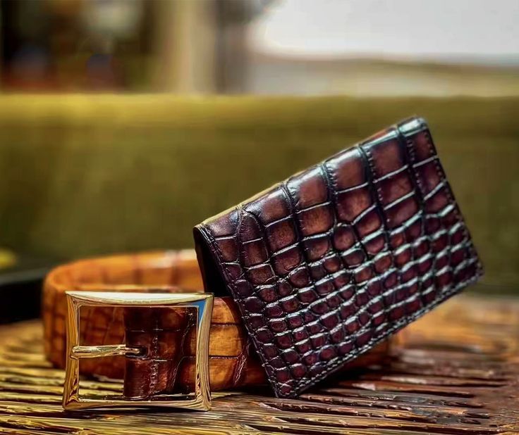 A Gentleman’s Guide to Luxury: Leather Branded Wallet and Belt